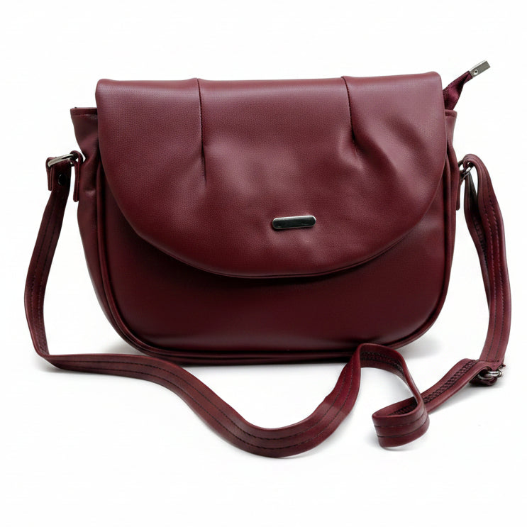 Elegant Flap Closure Crossbody Shoulder Bag with Multiple Compartments