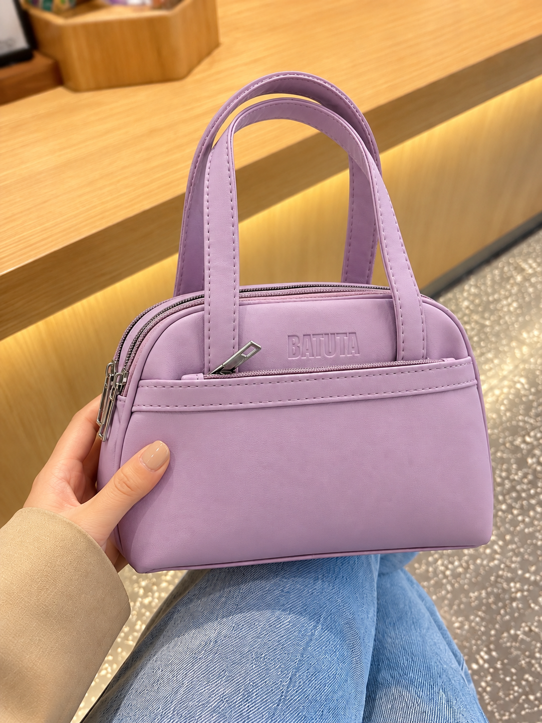 BATUTA HUB  Small Hand Bag for Women, PU Leather, Stylish and Lightweight, Top Hand Held Bag