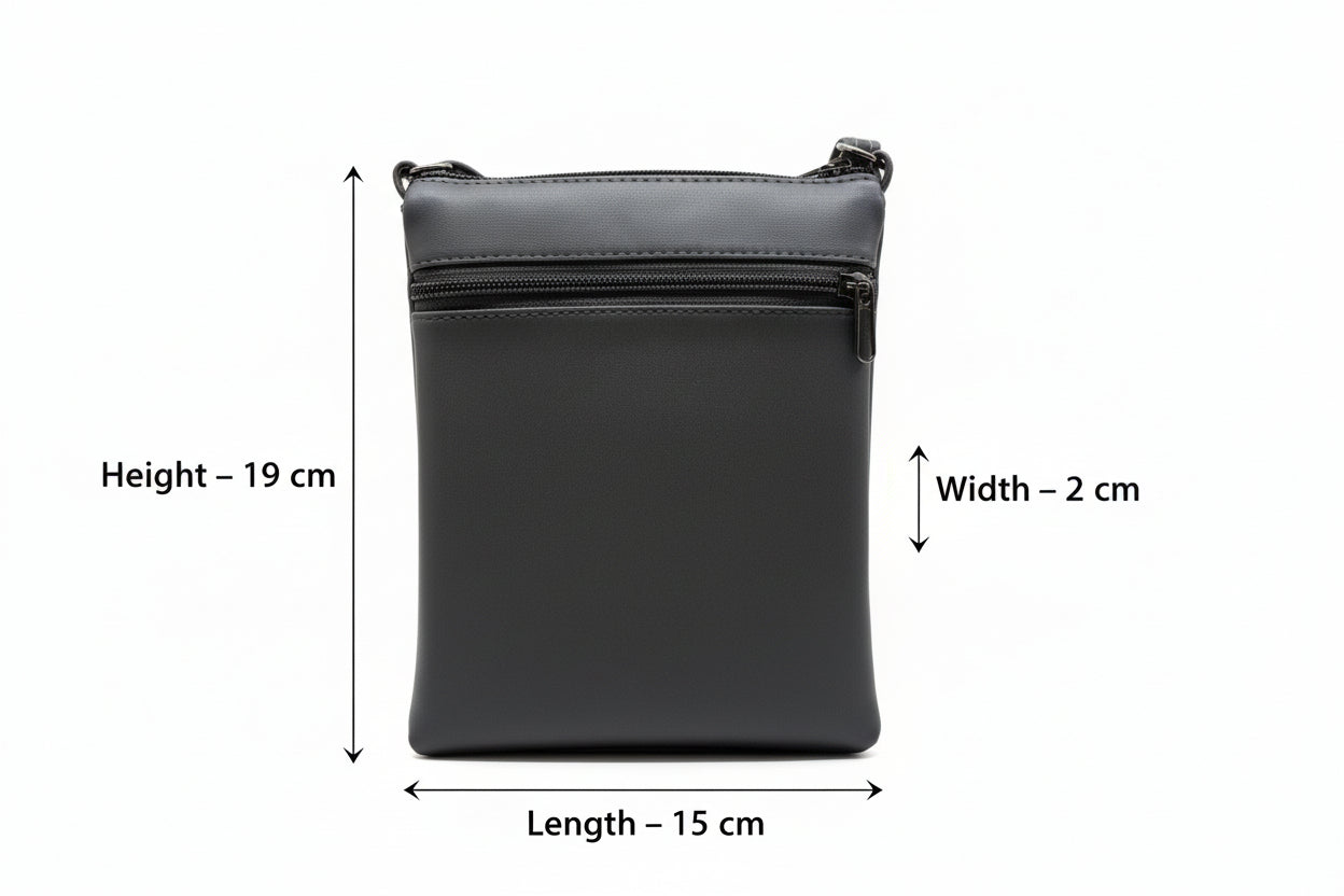 Women Crossbody Sling Bag | Premium PU Leather Small Side Bag for Girls & Ladies | Adjustable Strap | Multiple Zipper Pockets | Lightweight Daily Use Purse