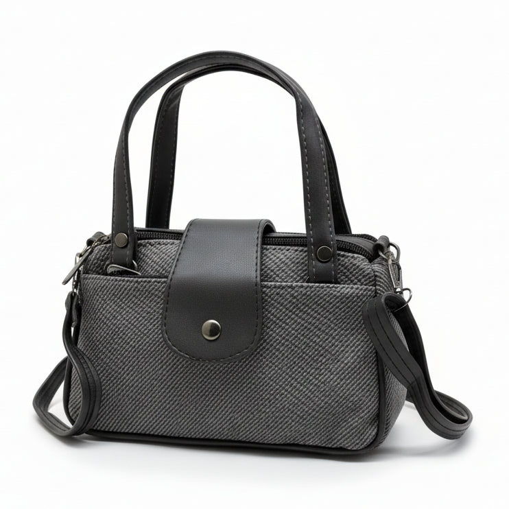 Women Mini Handbag with Sling Strap | Small Stylish Hand Carry Bag | Multi Compartment