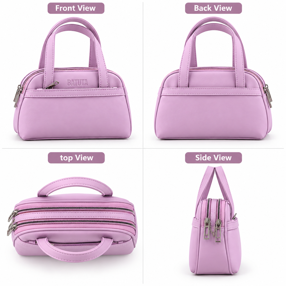BATUTA HUB  Small Hand Bag for Women, PU Leather, Stylish and Lightweight, Top Hand Held Bag