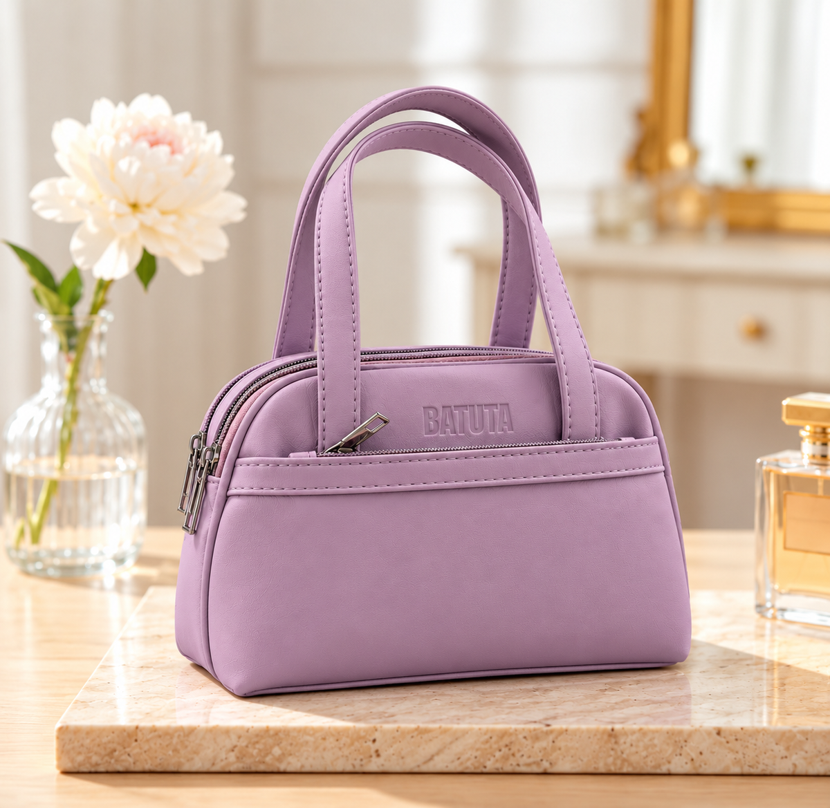 BATUTA HUB  Small Hand Bag for Women, PU Leather, Stylish and Lightweight, Top Hand Held Bag