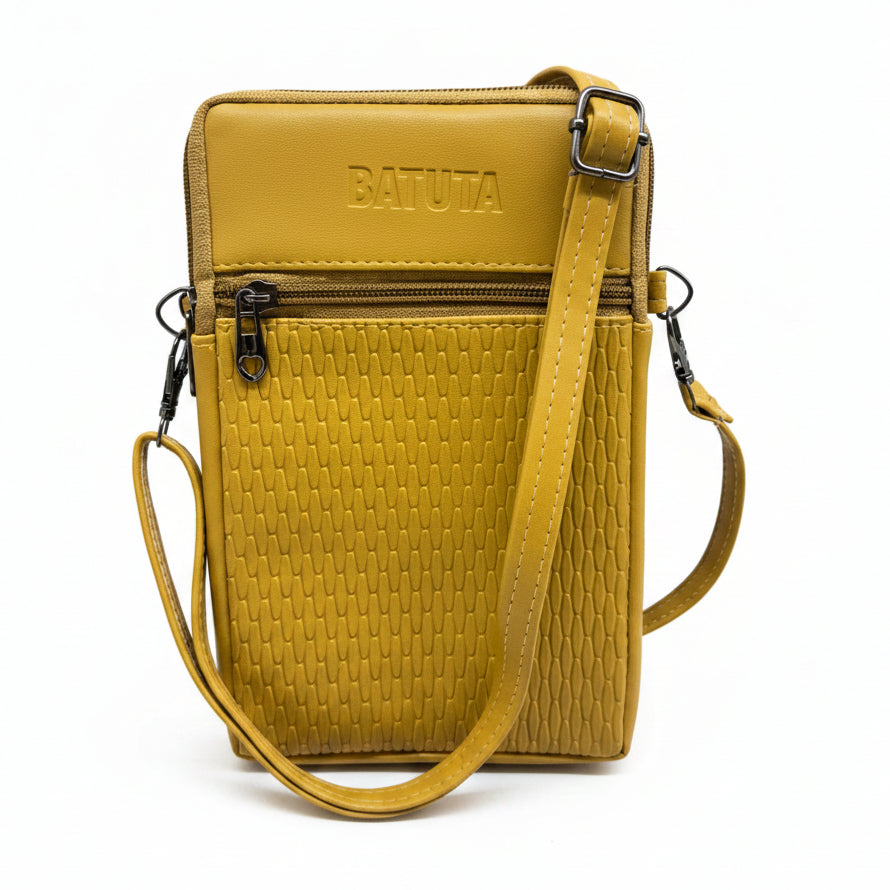 BATUTA HUB Women Crossbody Sling Bag | Premium PU Leather Small Size Bag for Girls & Ladies | Adjustable Strap | Multiple Zipper Pockets | Lightweight Daily Use Purse