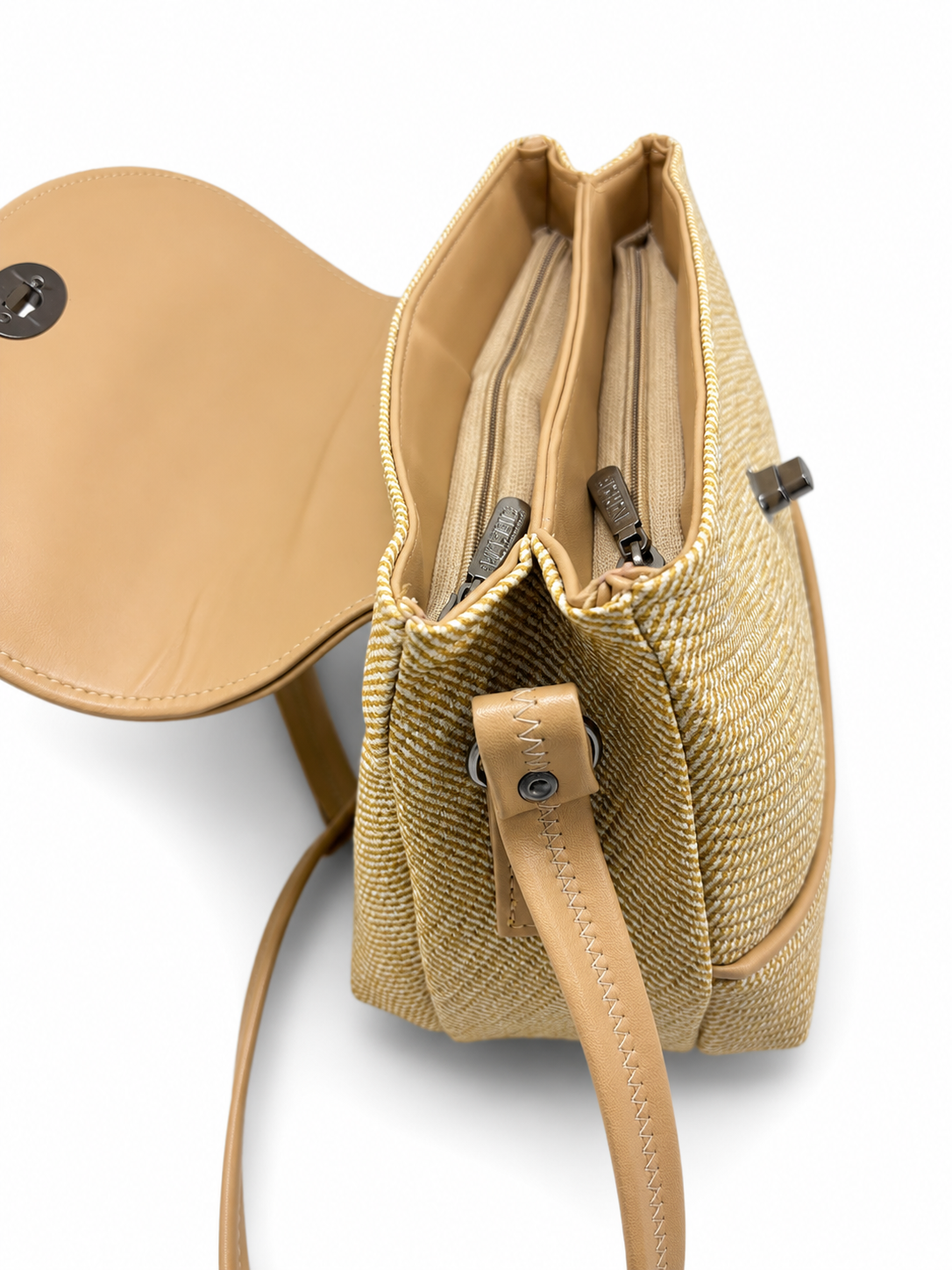Women’s Stylish Textured Sling Bag | Crossbody Shoulder Bag with Magnetic Flap Closure | Multi-Compartment Everyday Handbag