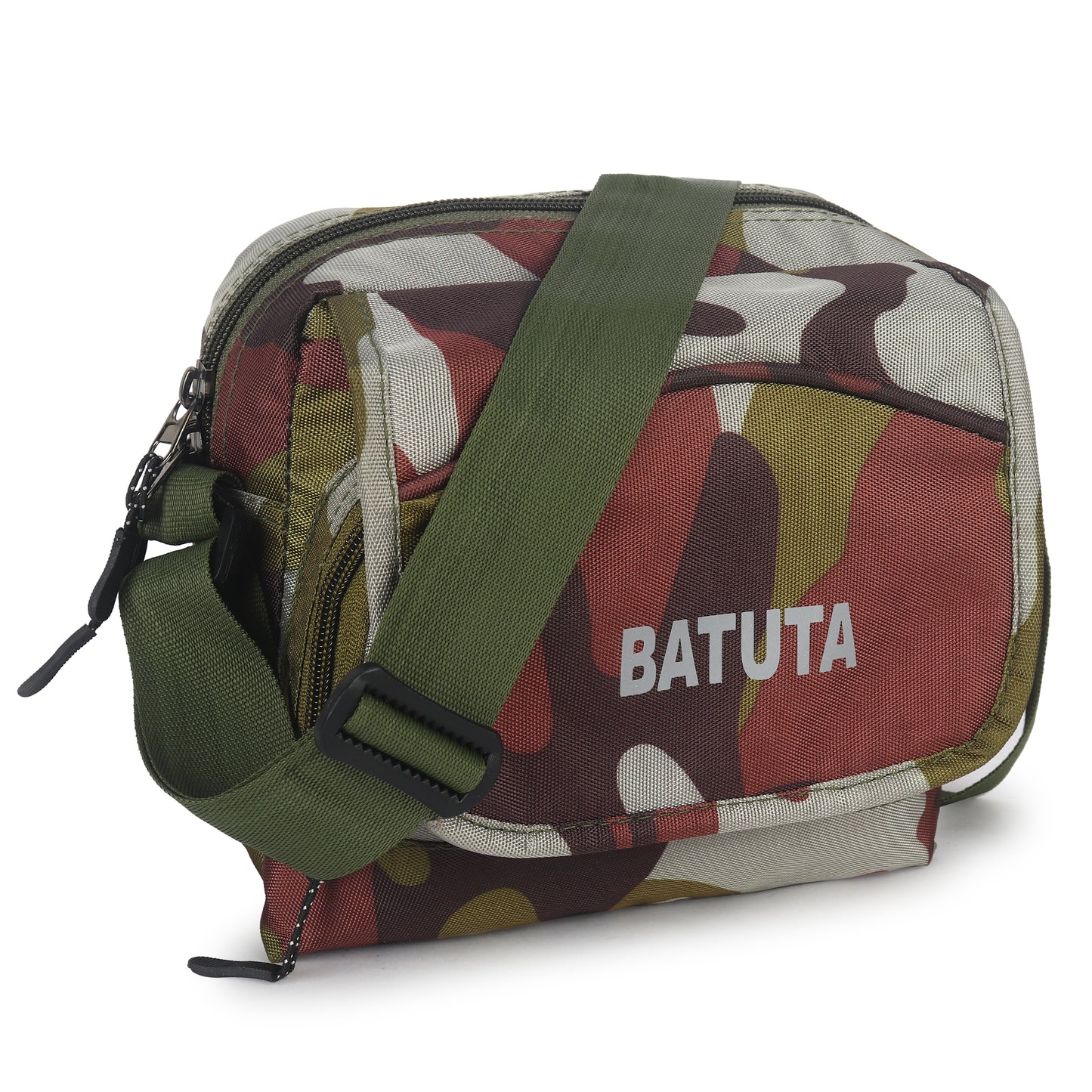 BATUTA - Army Print Waterproof Travel Sling Bag for Men - Durable Polyester Material