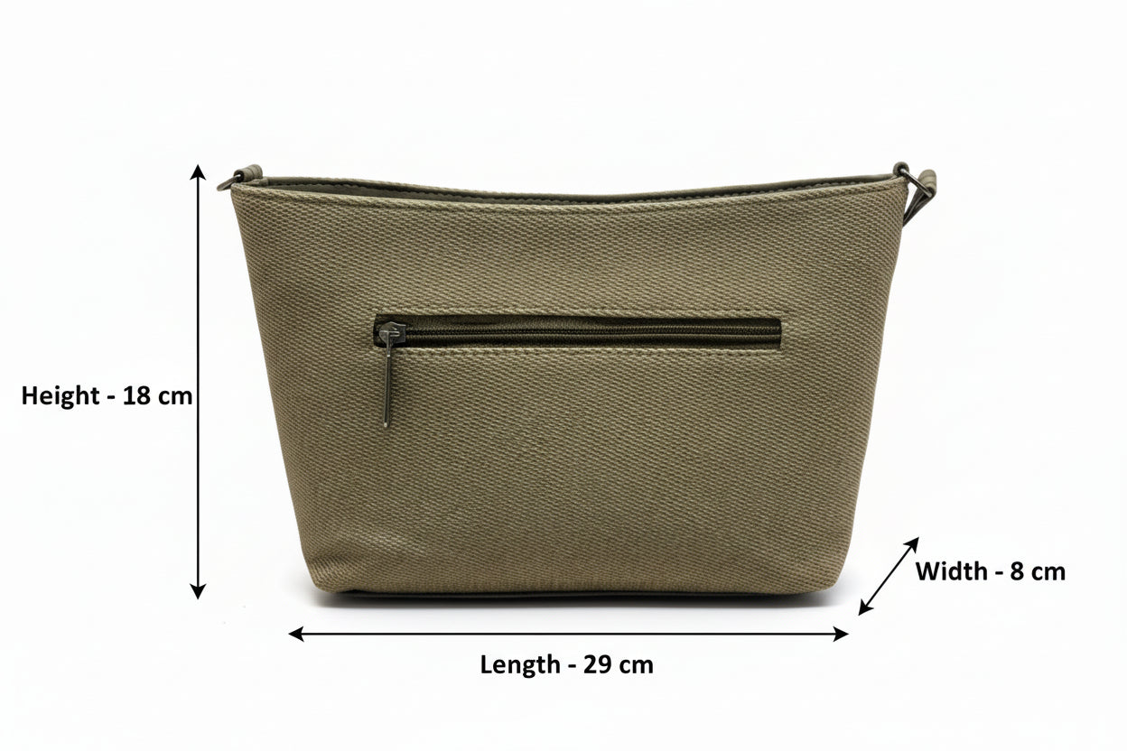 BATUTA HUB Women Crossbody Sling Bag | Premium PU Leather Small Side Bag for Girls & Ladies | Adjustable Strap | Multiple Zipper Pockets | Lightweight Daily Use Purse