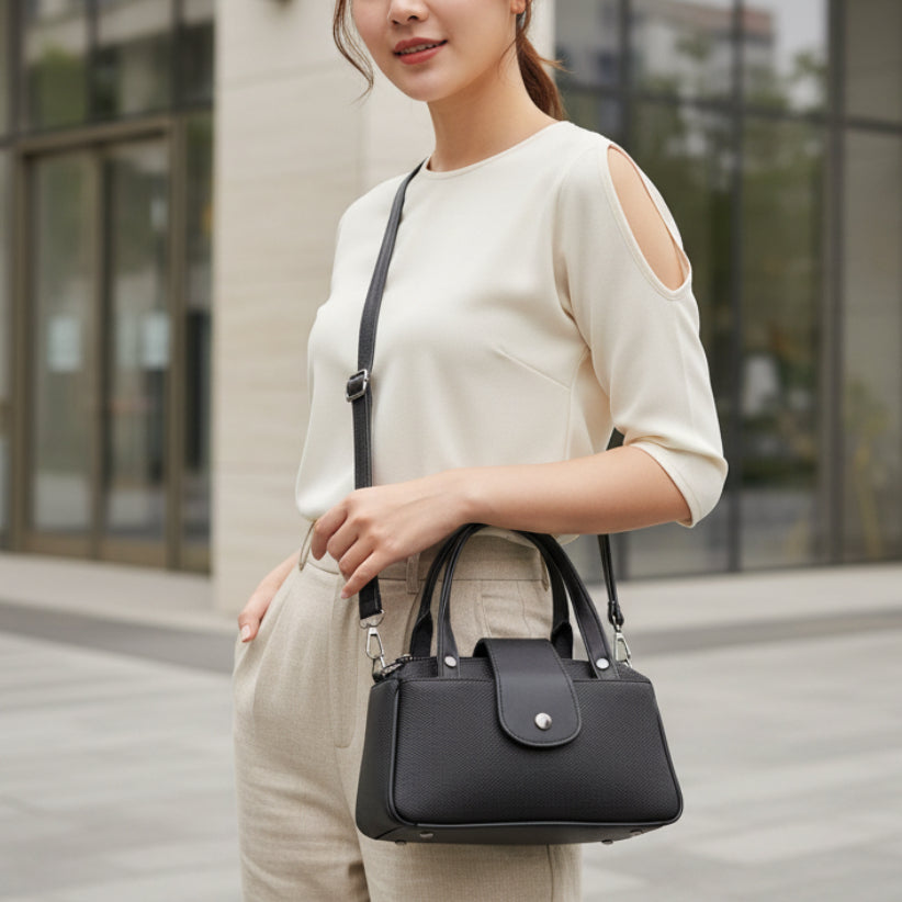 Women Mini Handbag with Sling Strap | Small Stylish Hand Carry Bag | Multi Compartment
