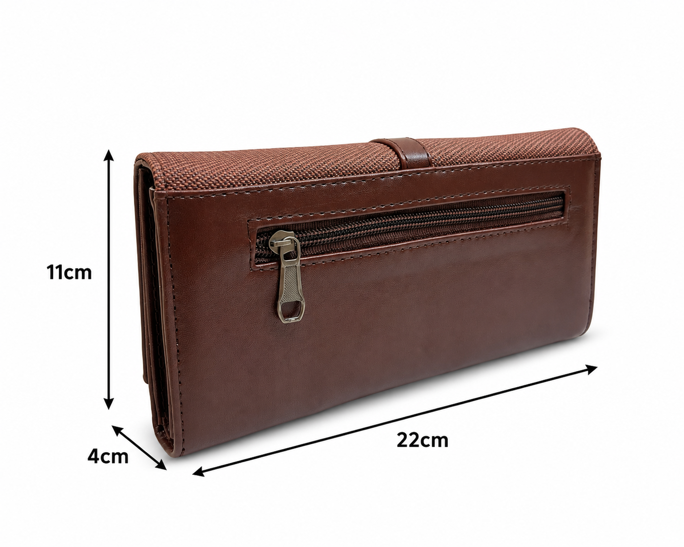 BATUTA HUB Women’s Premium Textured Leatherette Clutch Wallet | Long Ladies Purse with Multiple Card Slots, Zip Pocket & Magnetic Closure | Stylish Wallet for Women