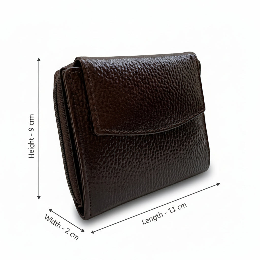 BATUTA Genuine Leather Ladies Wallet for Woman with 8 Card Slots - Clutch Purse for Girl, Wallet for  Ladies Stylish, Ladies Purse for Women Wallet,