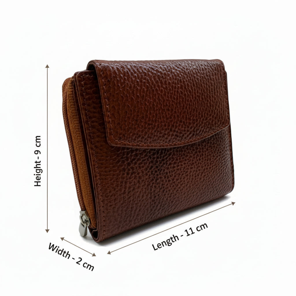 BATUTA Genuine Leather Ladies Wallet for Woman with 8 Card Slots - Clutch Purse for Girl, Wallet for  Ladies Stylish, Ladies Purse for Women Wallet,