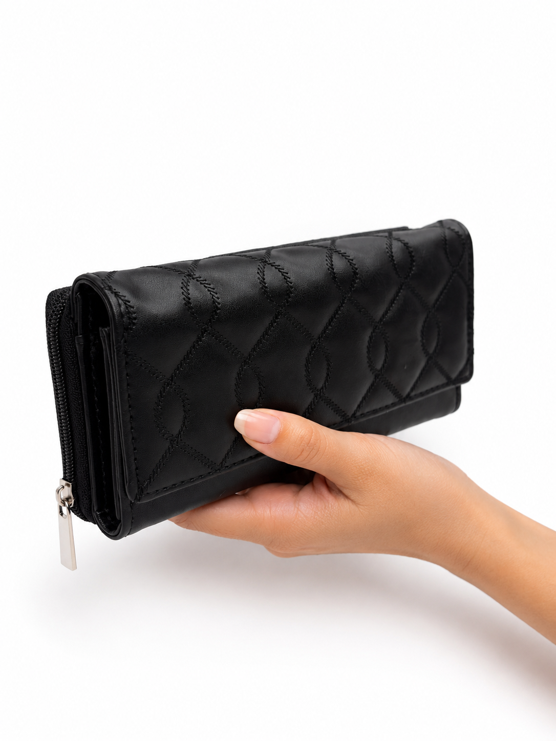 BATUTA Women’s Long Wallet | PU Leather Clutch Wallet for Women | 2 Zip | Multiple Card Slots | Cash & Mobile Holder