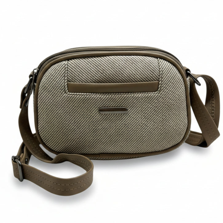 Women Compact Sling Bag | Small Crossbody Shoulder Bag | Multi Pocket | 2 Compartments | Adjustable Strap