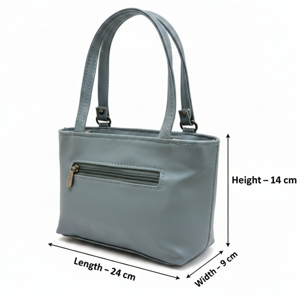 Women Stylish PU Leather Handbag | Small Tote Bag for Daily Use | Zipper Closure Hand Purse for Girls & Women