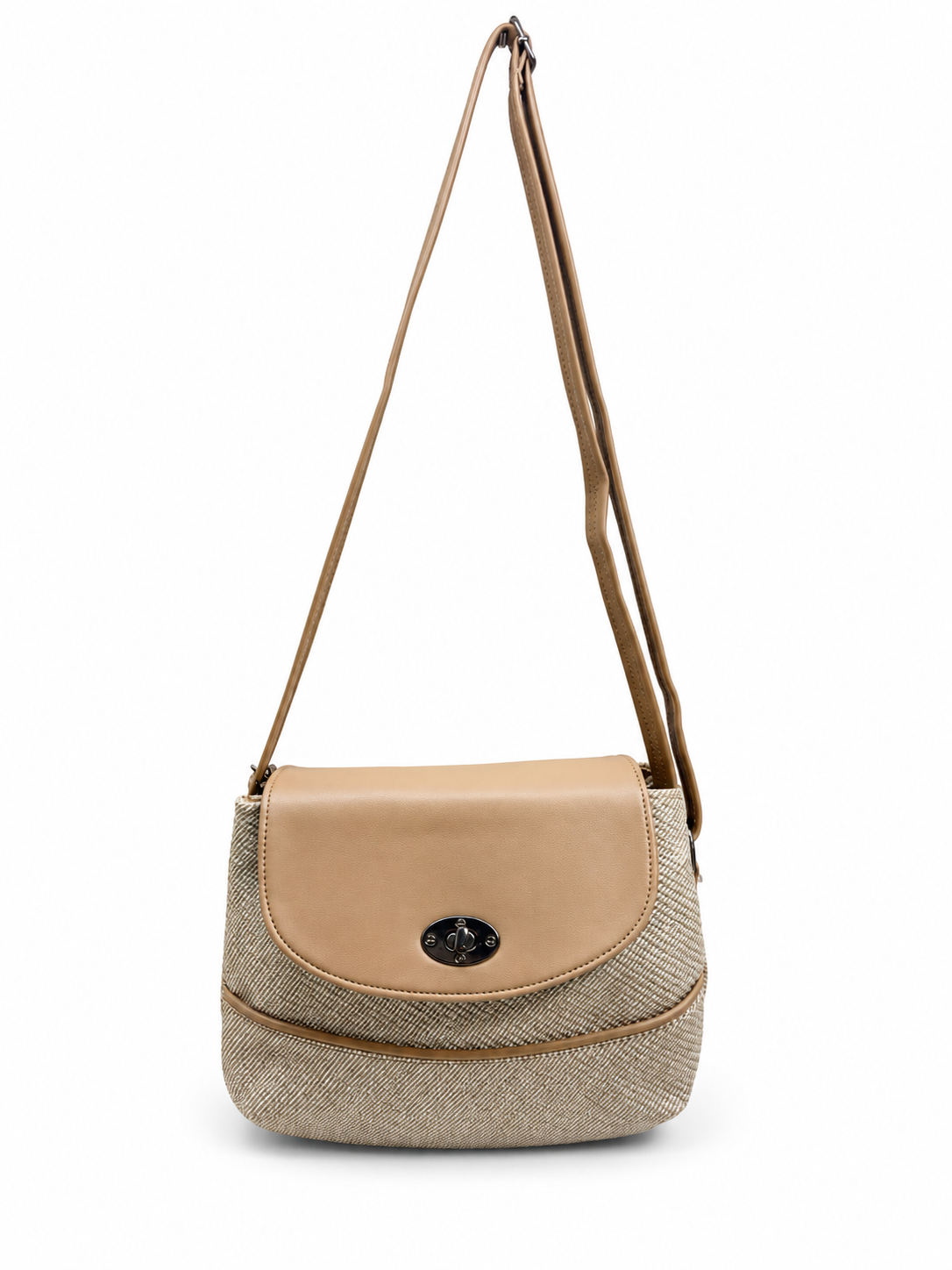 Women’s Stylish Textured Sling Bag | Crossbody Shoulder Bag with Magnetic Flap Closure | Multi-Compartment Everyday Handbag