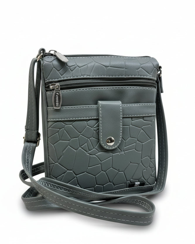 Women Crossbody Sling Bag | Premium PU Leather Small Side Bag for Girls & Ladies | Adjustable Strap | Multiple Zipper Pockets | Lightweight Daily Use Purse