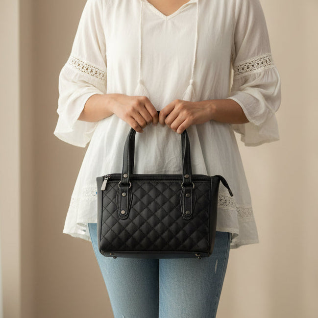 BATUTA HUB Small Hand Bag for Women, PU Leather, Stylish and Lightweight, Top Hand Held Bag