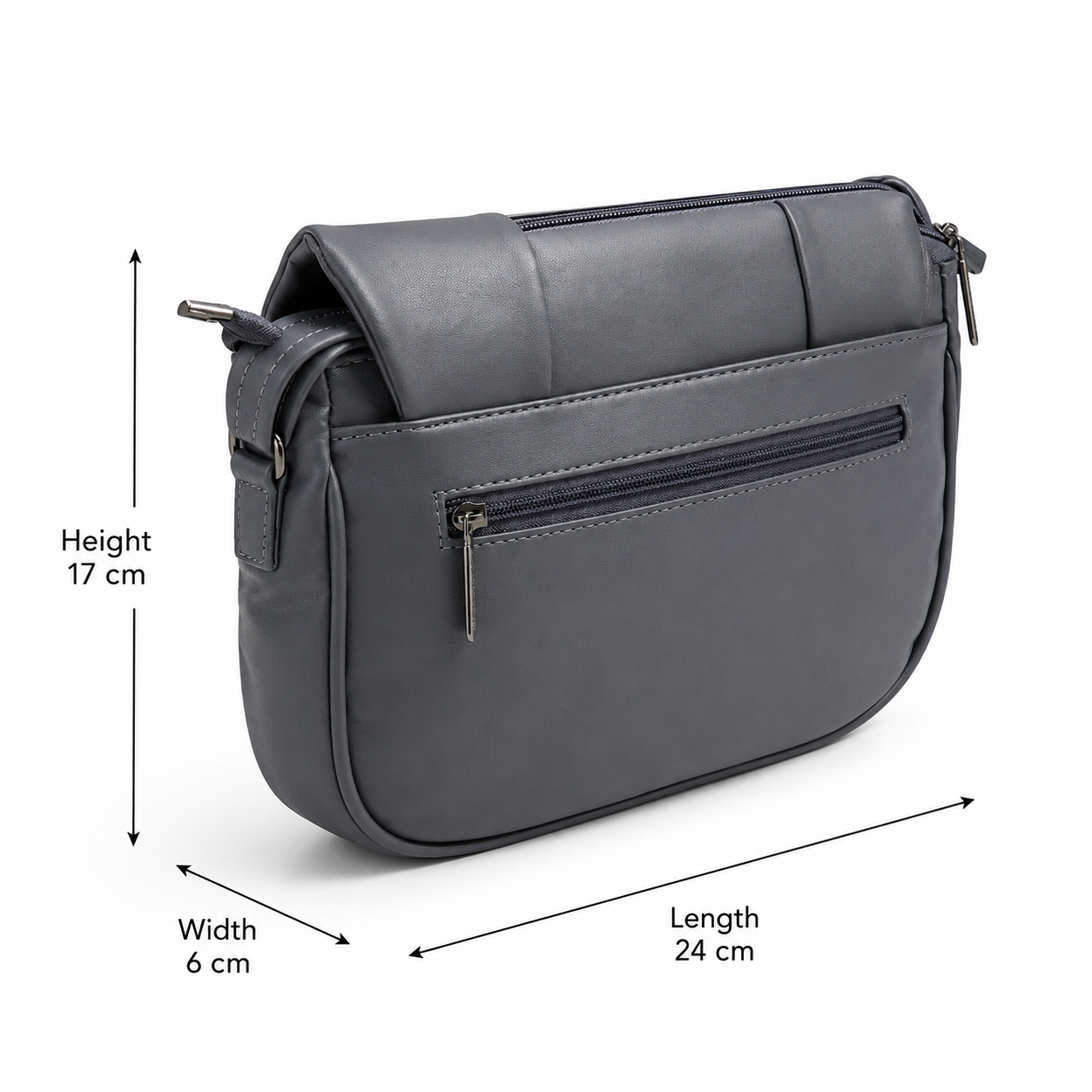 Elegant Flap Closure Crossbody Shoulder Bag with Multiple Compartments