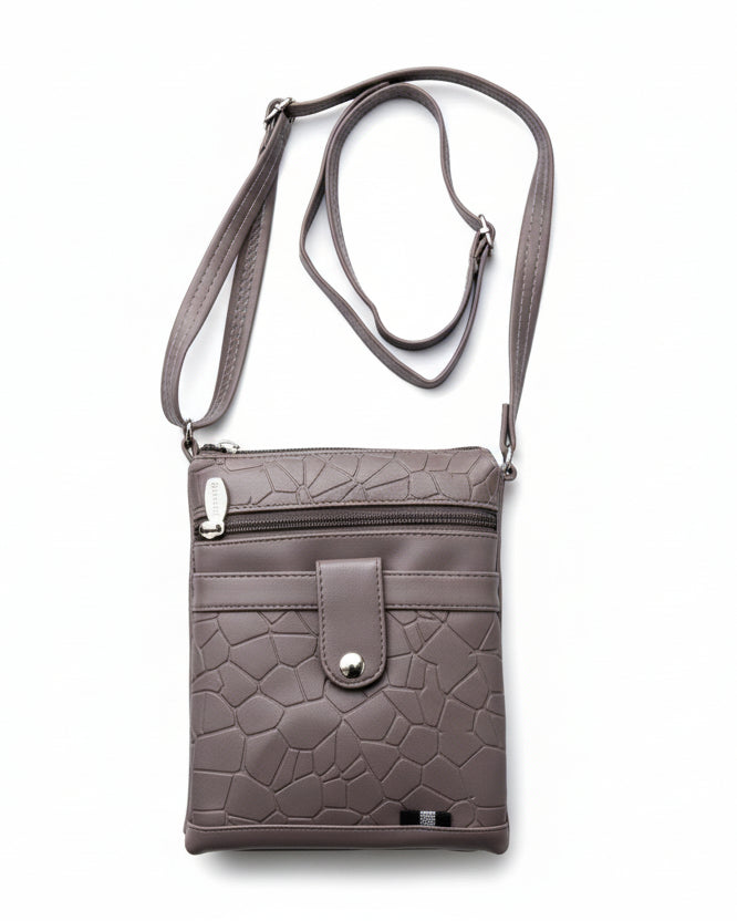 Women Crossbody Sling Bag | Premium PU Leather Small Side Bag for Girls & Ladies | Adjustable Strap | Multiple Zipper Pockets | Lightweight Daily Use Purse