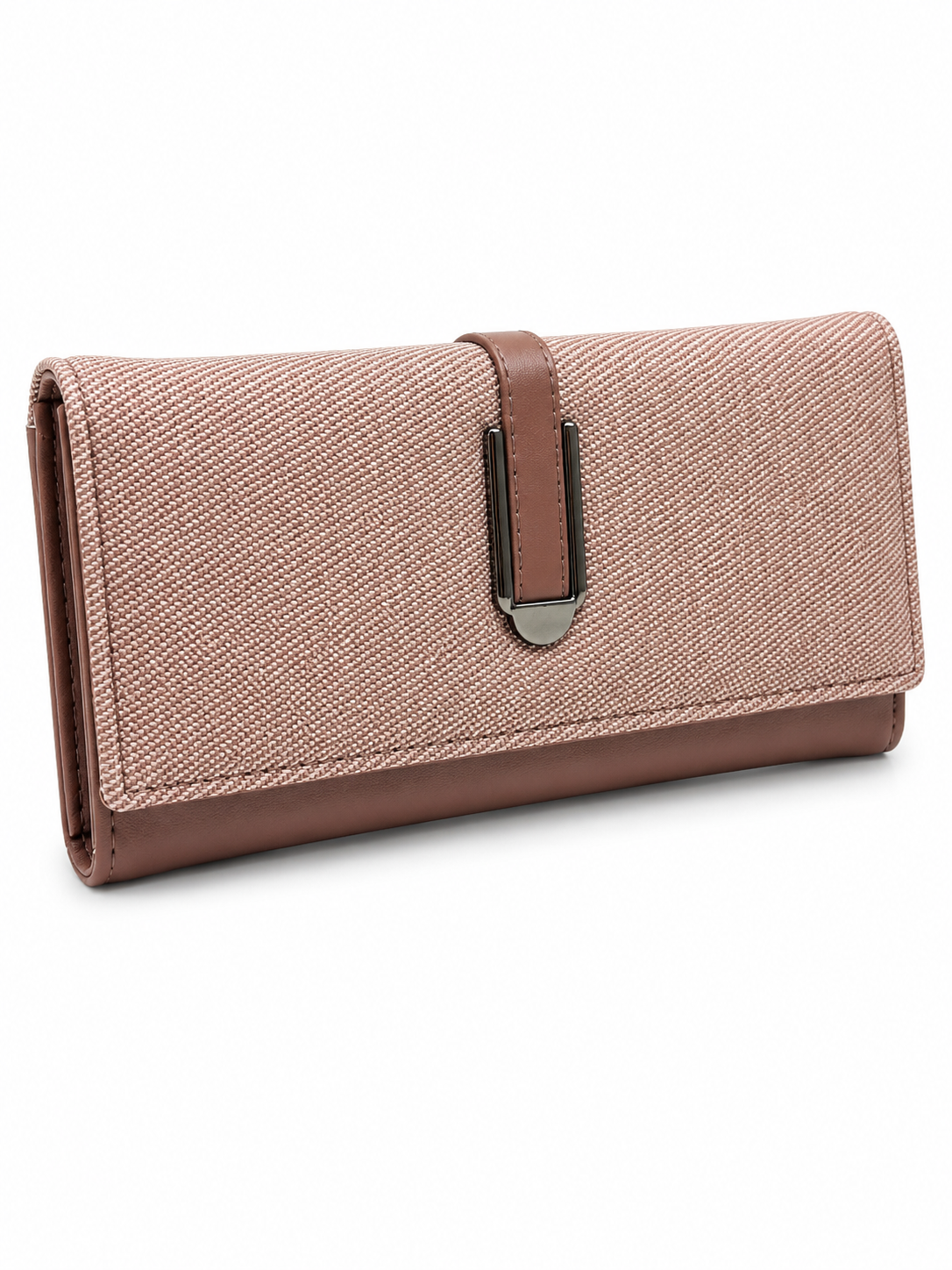 BATUTA HUB Women’s Premium Textured Leatherette Clutch Wallet | Long Ladies Purse with Multiple Card Slots, Zip Pocket & Magnetic Closure | Stylish Wallet for Women