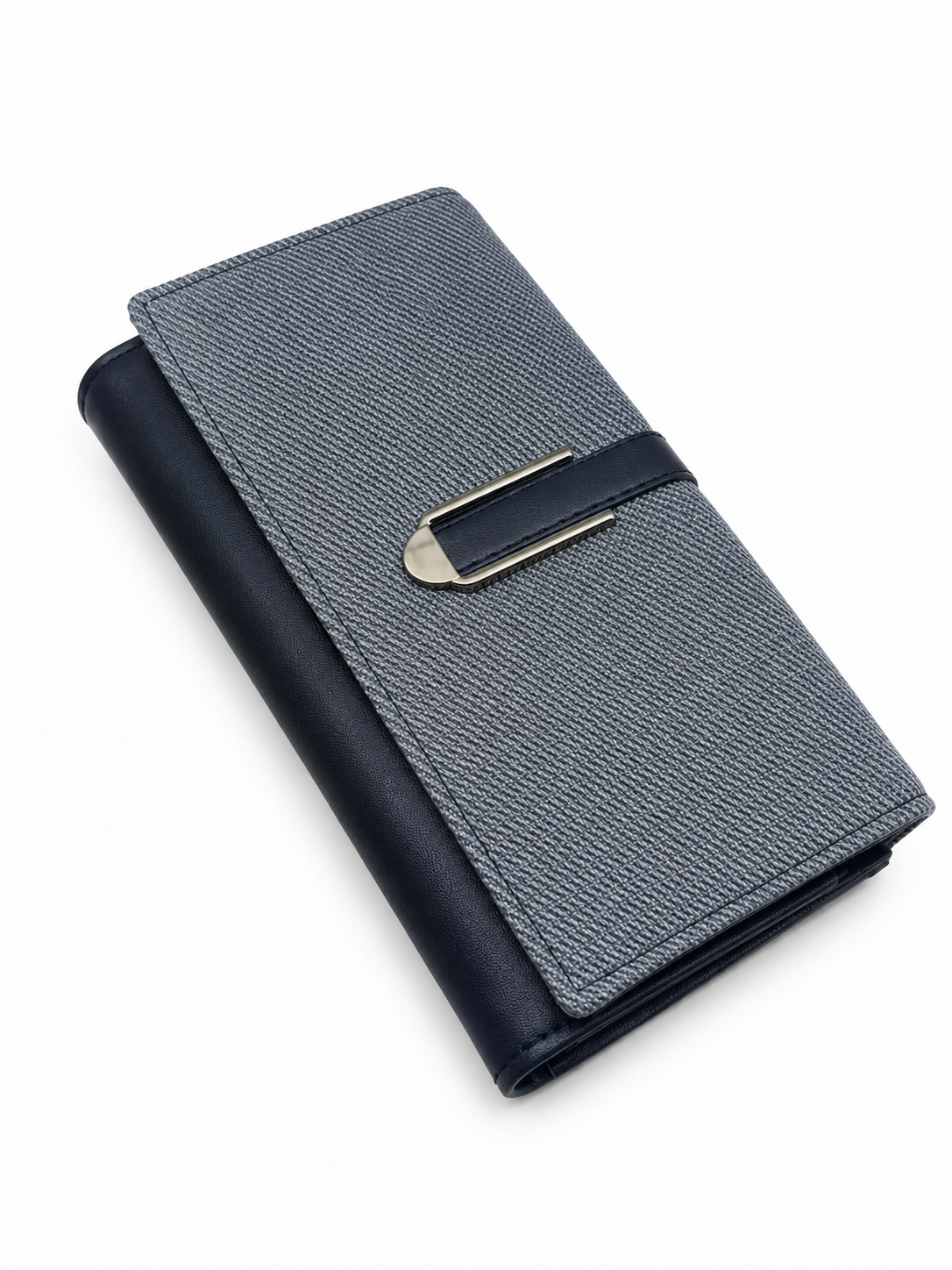 BATUTA HUB Women’s Premium Textured Leatherette Clutch Wallet | Long Ladies Purse with Multiple Card Slots, Zip Pocket & Magnetic Closure | Stylish Wallet for Women