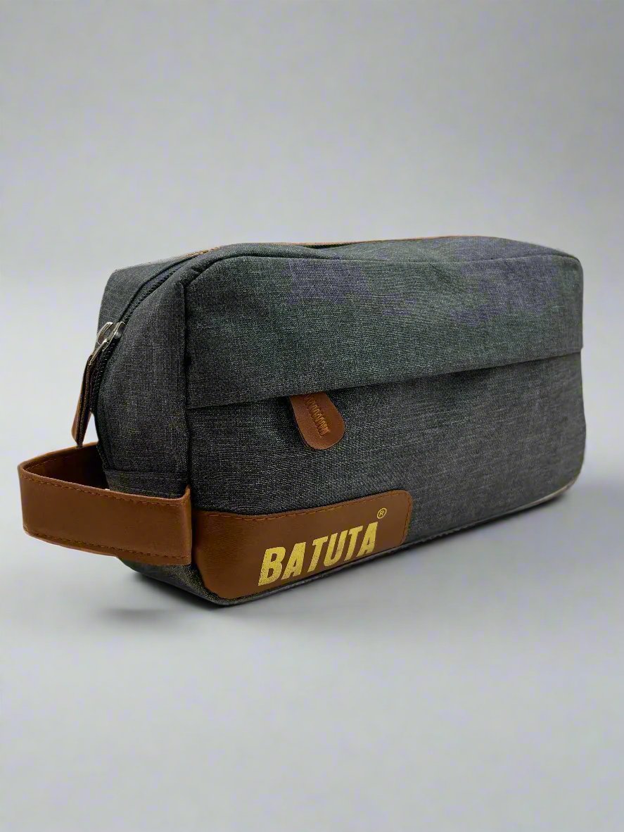 Men's Toiletry Bag Leather and Canvas Travel Toiletry Bag Dopp Kit for Men Shaving Bag for Travel Accessories