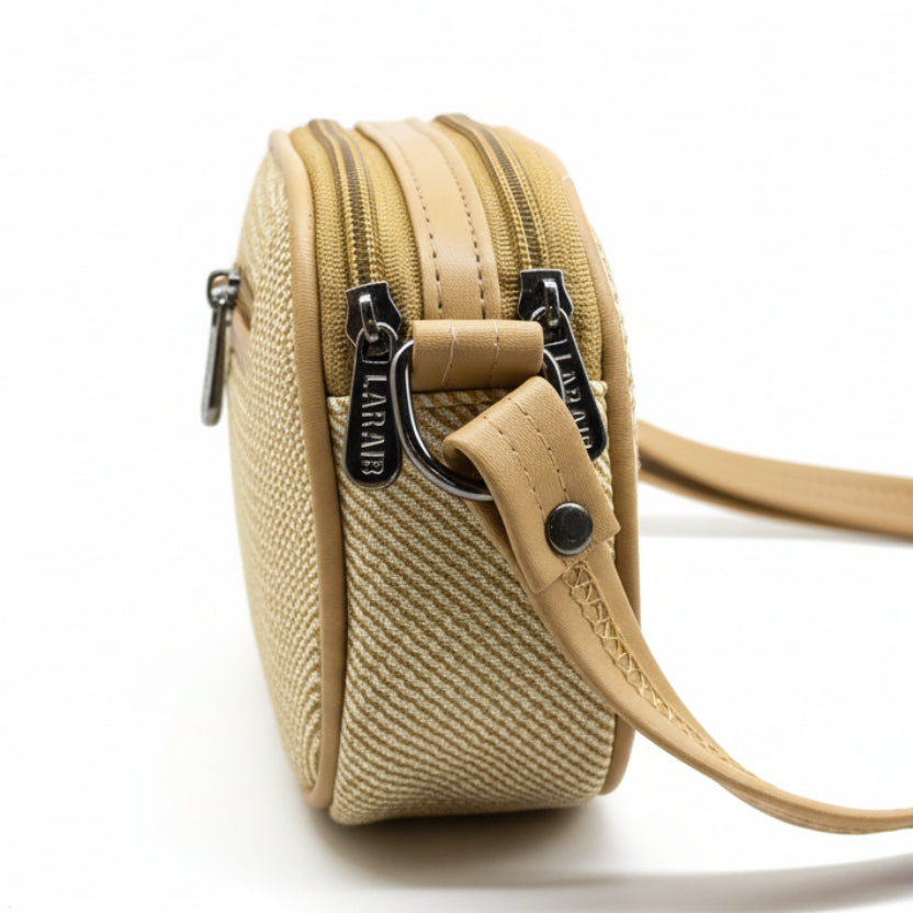 Women Compact Sling Bag | Small Crossbody Shoulder Bag | Multi Pocket | 2 Compartments | Adjustable Strap