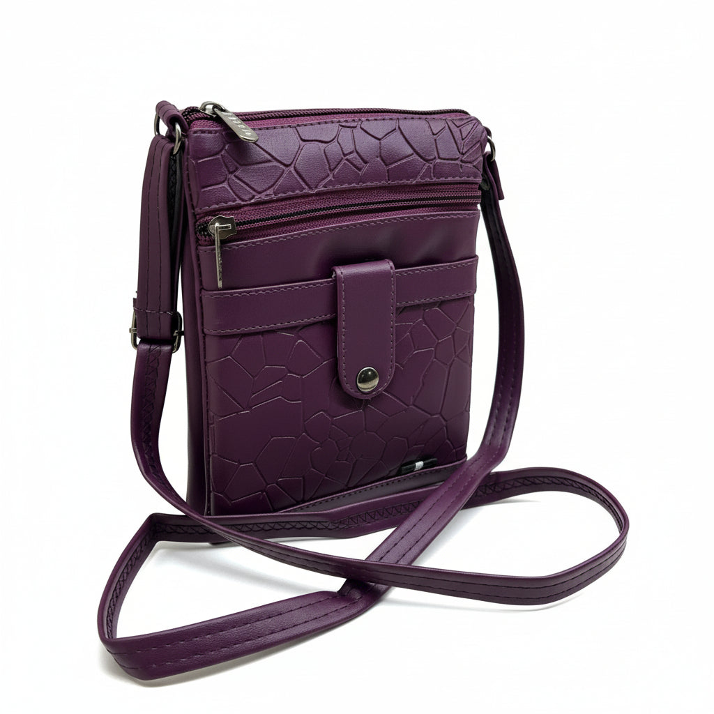 Women Crossbody Sling Bag | Premium PU Leather Small Side Bag for Girls & Ladies | Adjustable Strap | Multiple Zipper Pockets | Lightweight Daily Use Purse