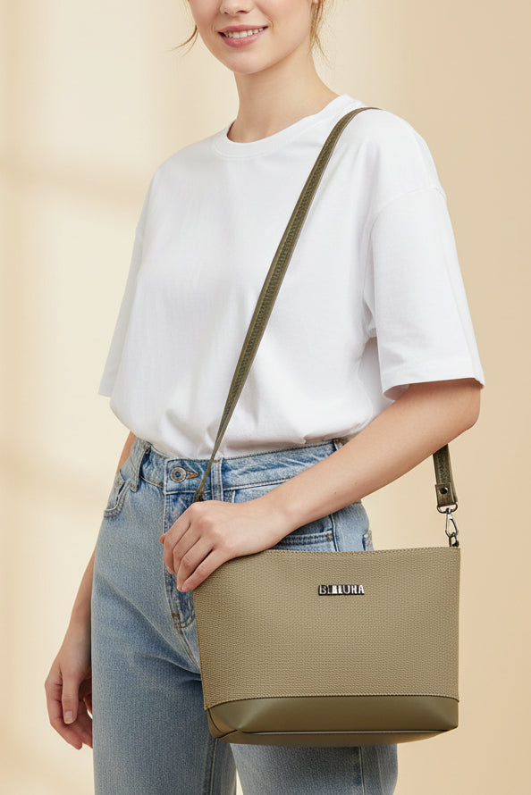 BATUTA HUB Women Crossbody Sling Bag | Premium PU Leather Small Side Bag for Girls & Ladies | Adjustable Strap | Multiple Zipper Pockets | Lightweight Daily Use Purse