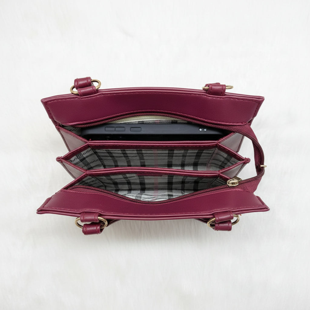 BATUTA Luxury Leather Large Capacity Bag for Women – Stylish PU Leather Satchel Handbag with Multiple Pockets Perfect Travel Bag for Women and Girls