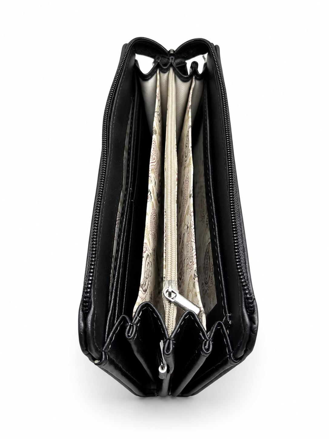 BATUTA Women’s Zip Around Clutch Wallet | PU Leather Ladies Wallet | Multi Compartment Purse with Card Slots, Cash Sections, Coin Pocket & Wrist Strap