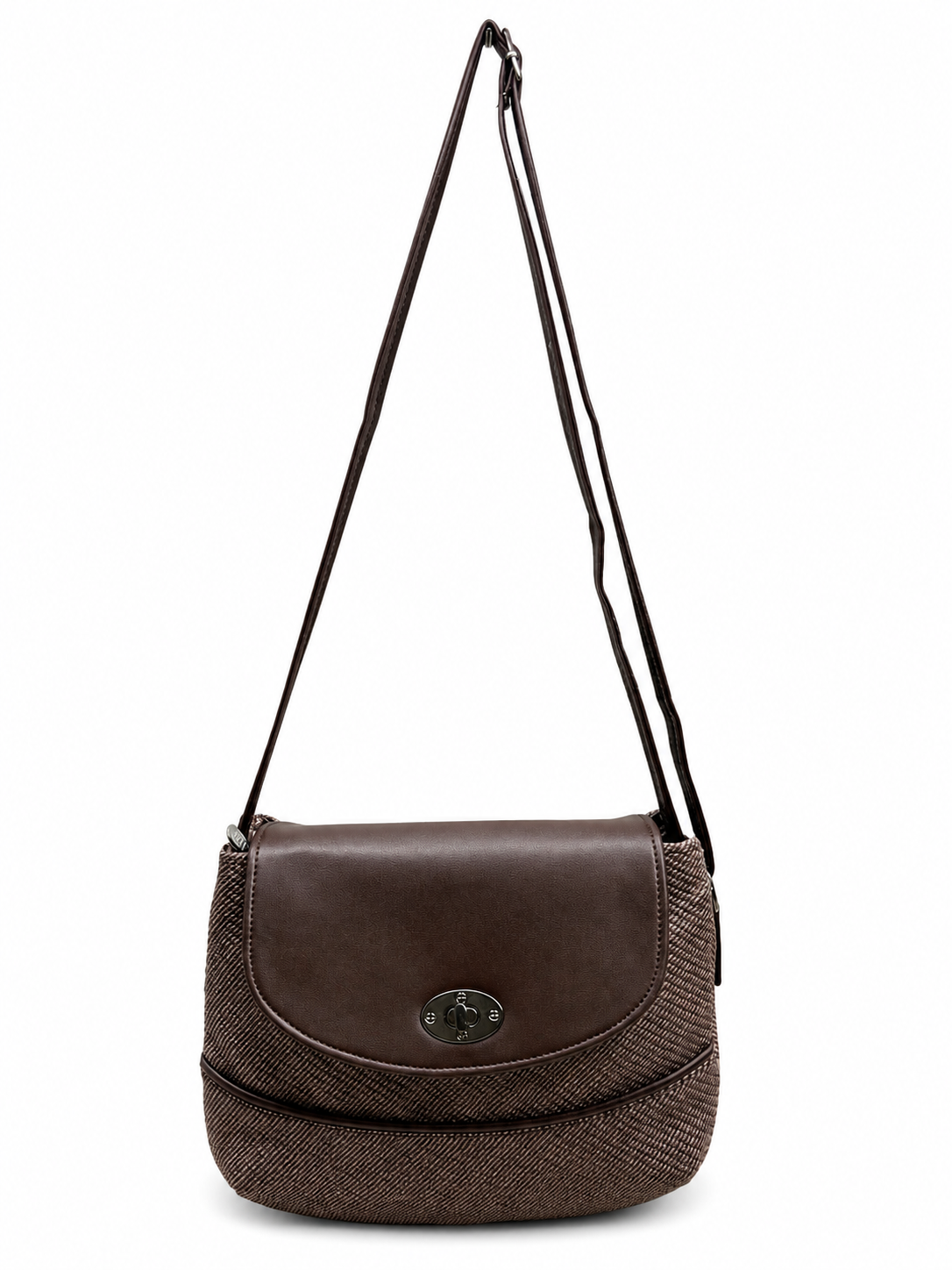 Women’s Stylish Textured Sling Bag | Crossbody Shoulder Bag with Magnetic Flap Closure | Multi-Compartment Everyday Handbag