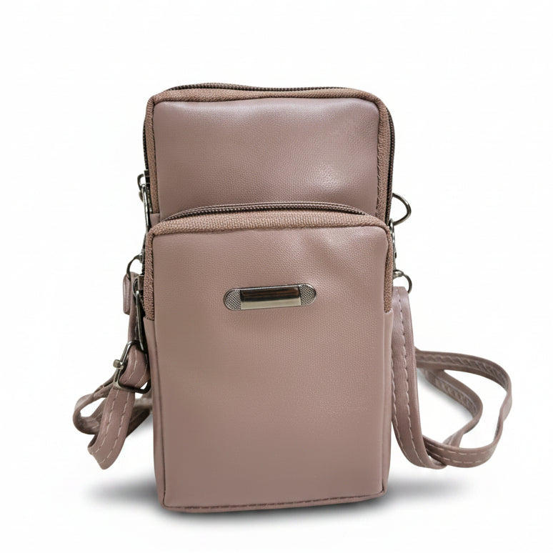 BATUTA HUB Women’s Mobile Sling Bag | Multi Pocket Crossbody Bag | 3 Zip Compartments | Adjustable Shoulder Strap Compact Travel Organizer Purse for Daily Use