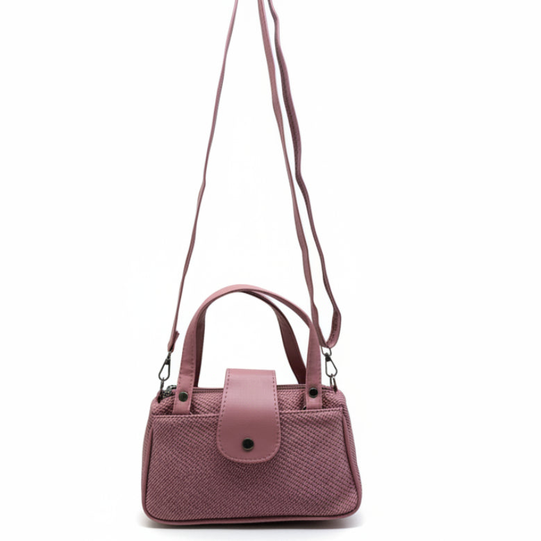 Women Mini Handbag with Sling Strap | Small Stylish Hand Carry Bag | Multi Compartment