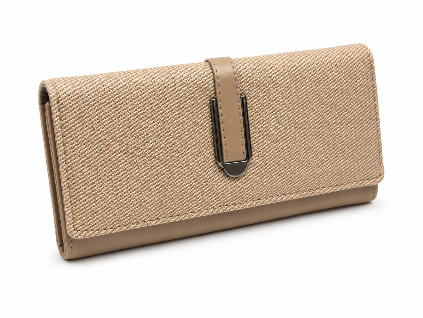BATUTA HUB Women’s Premium Textured Leatherette Clutch Wallet | Long Ladies Purse with Multiple Card Slots, Zip Pocket & Magnetic Closure | Stylish Wallet for Women