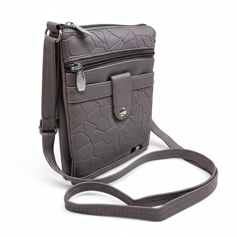 Women Crossbody Sling Bag | Premium PU Leather Small Side Bag for Girls & Ladies | Adjustable Strap | Multiple Zipper Pockets | Lightweight Daily Use Purse