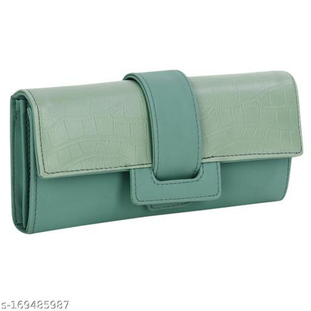 Hand Clutchs For Girls Latest Style Faux Leather 4Card Slots And Phone Pockets