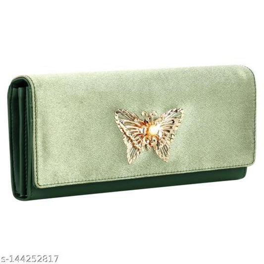 Fashionable Unique Women Clutch Wallet Faux Leather Casual 6Card Slots