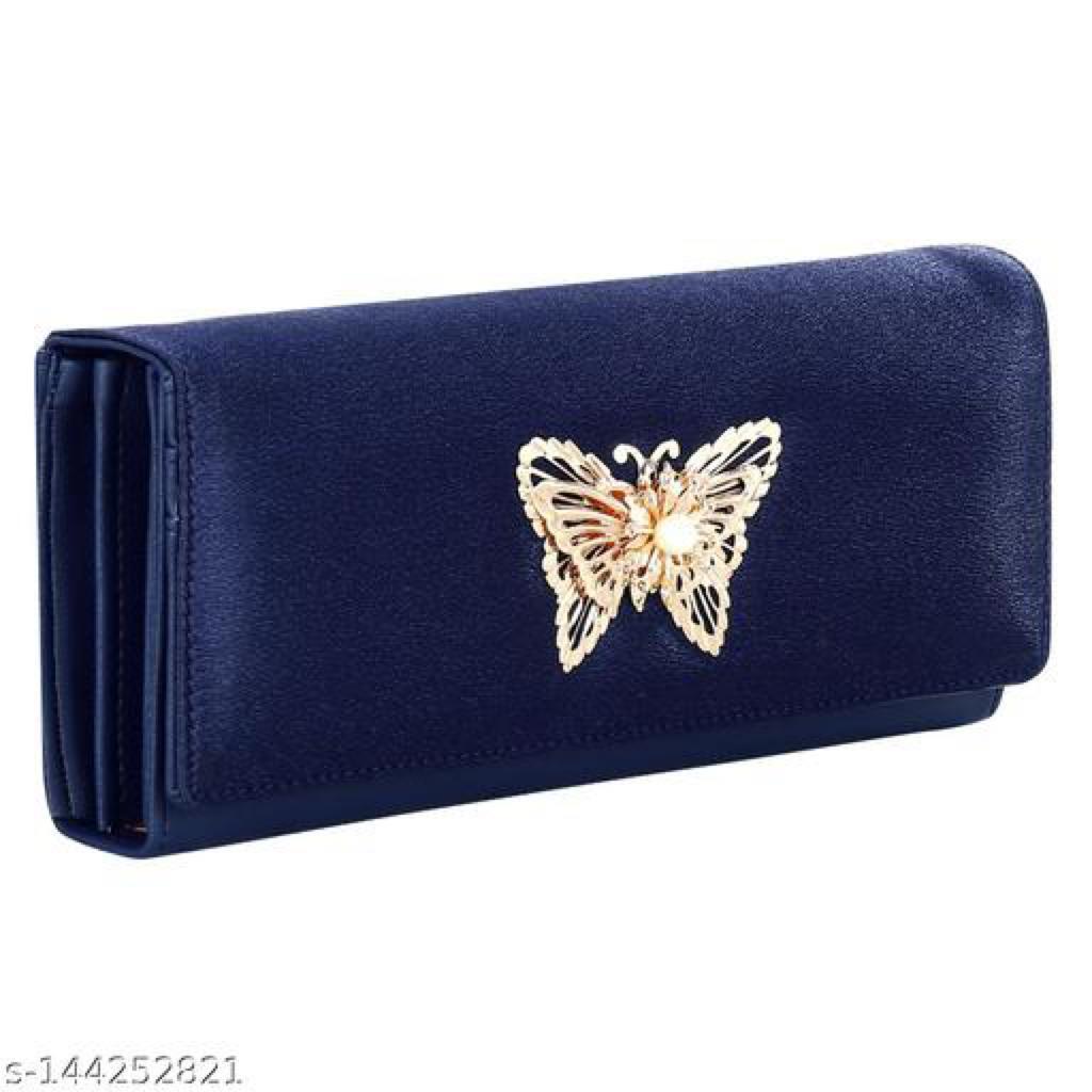 Fashionable Unique Women Clutch Wallet Faux Leather Casual 6Card Slots