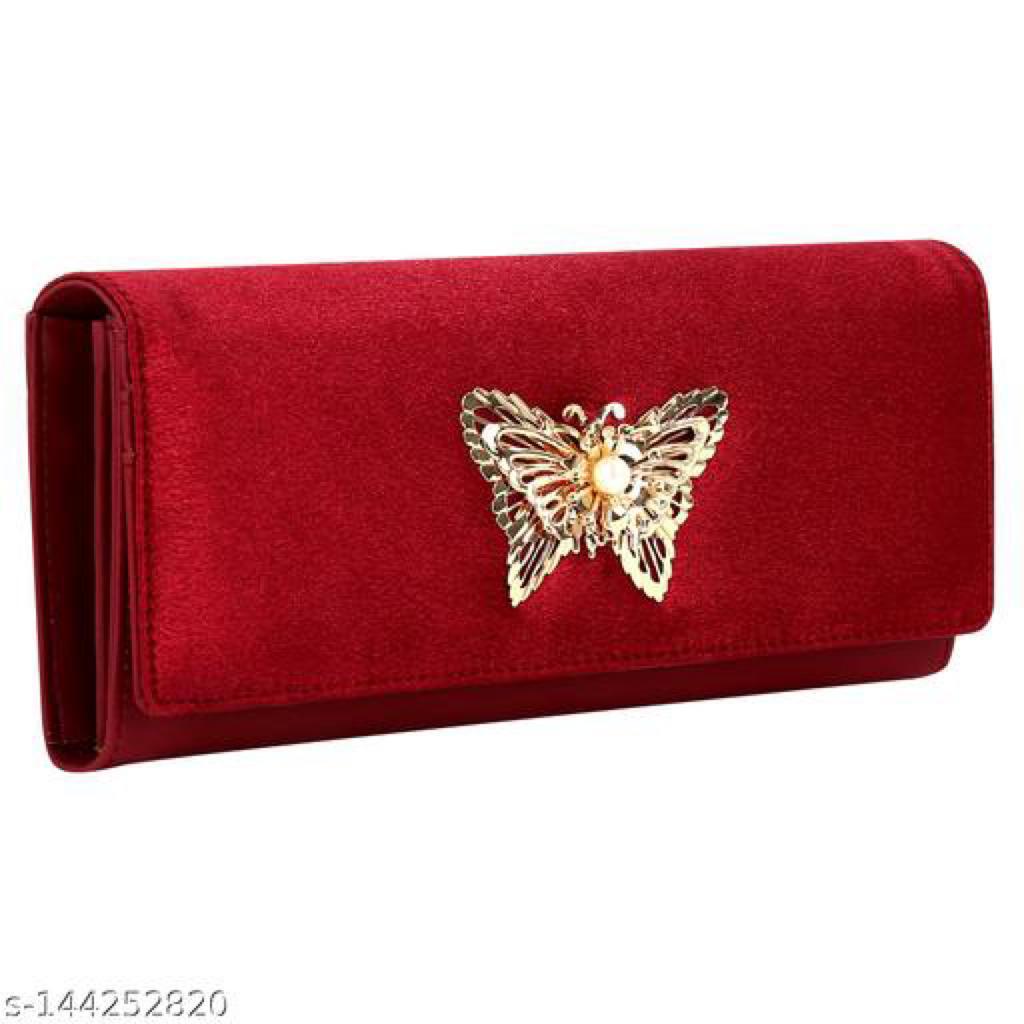 Fashionable Unique Women Clutch Wallet Faux Leather Casual 6Card Slots