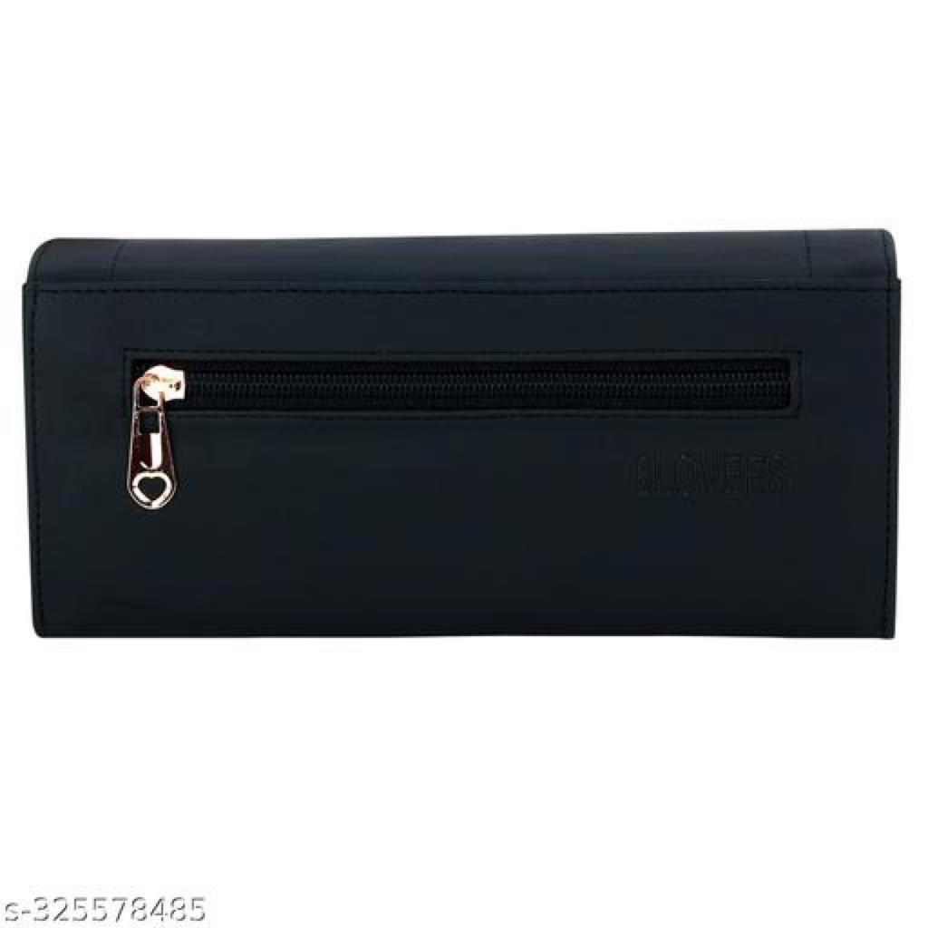 Fancy Hand Clutch For Women With 6 Card Slots & Phone Pockets Black