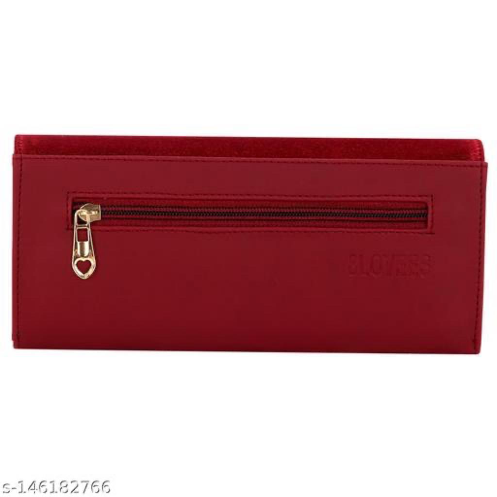 Regular Size Fancy Clutches For Women's Multicolor Faux Leather 6 Card Slots & Phone Pocket