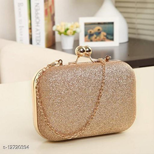 Trendy Women's Golden Resin Clutch