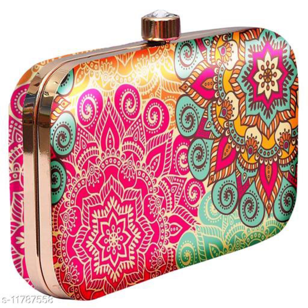 Trendy, Stylish & Vintage look Printed Clutch (CBAG077)