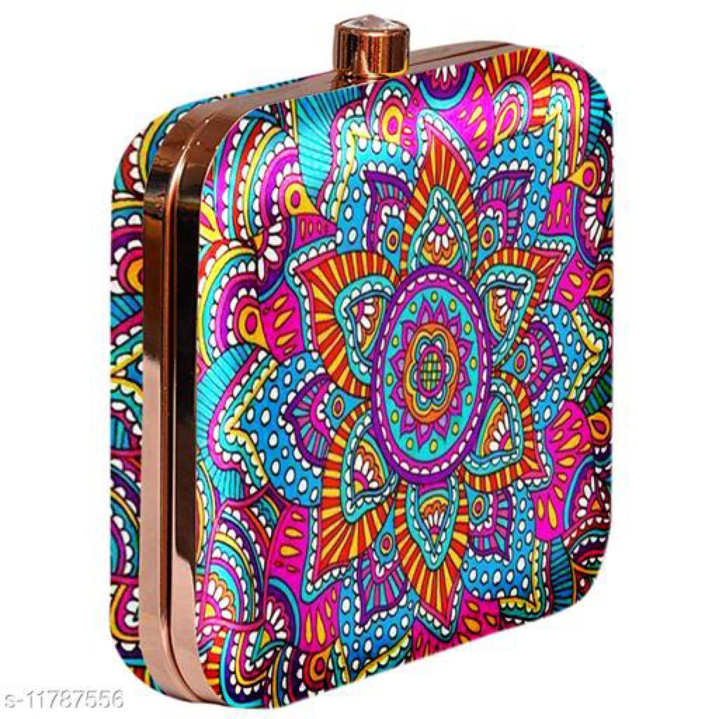 Trendy, Stylish & Vintage look Printed Clutch (CBAG077)