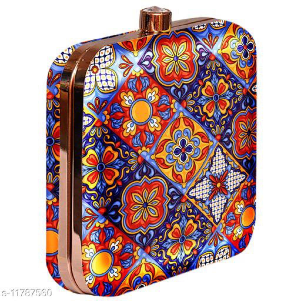 Trendy, Stylish & Vintage look Printed Clutch (CBAG077)