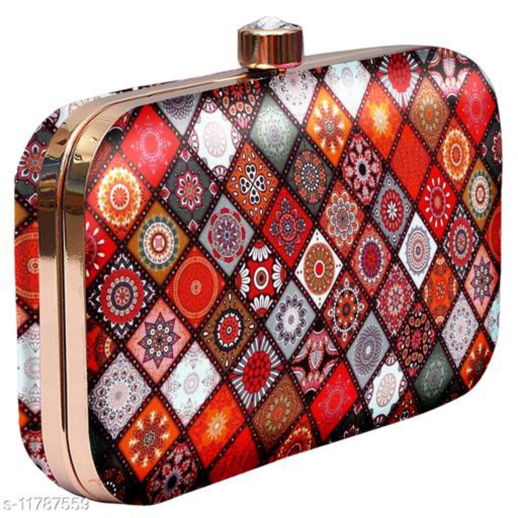 Trendy, Stylish & Vintage look Printed Clutch (CBAG077)