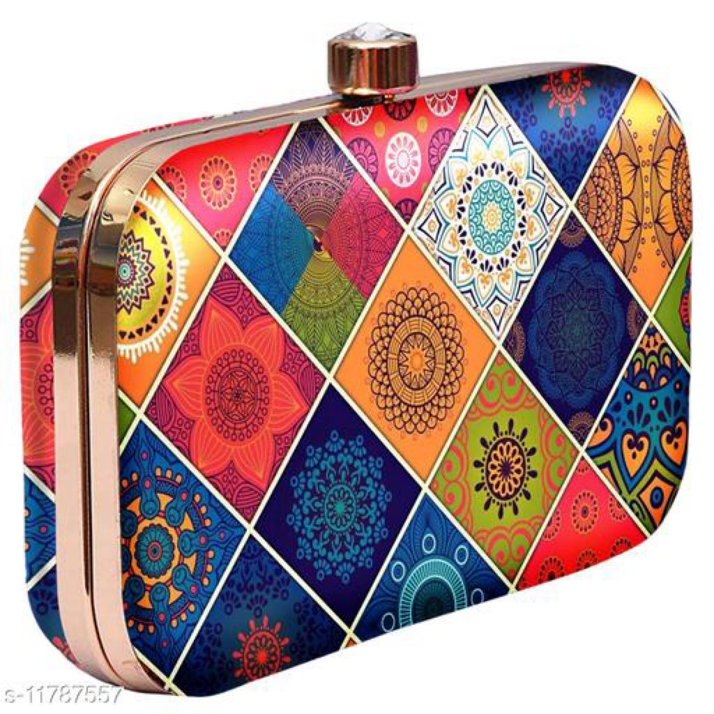 Trendy, Stylish & Vintage look Printed Clutch (CBAG077)