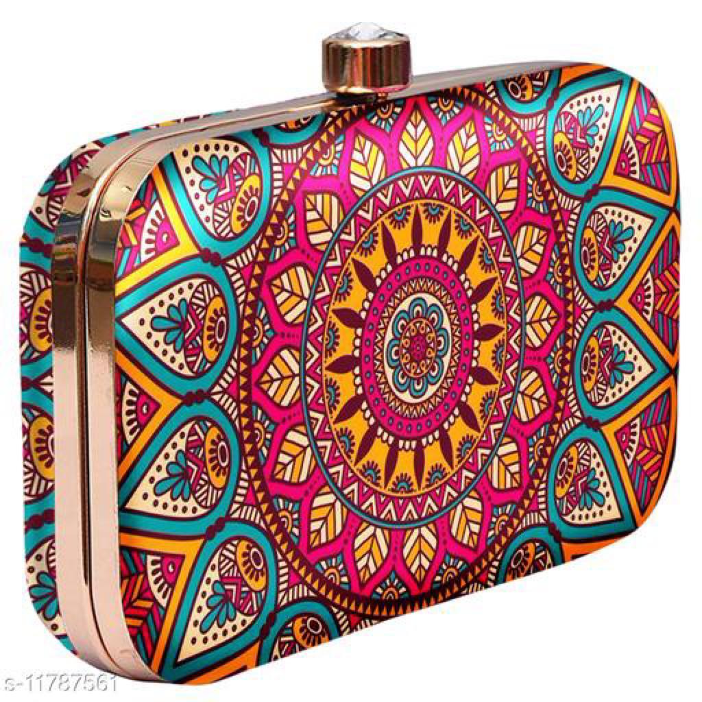 Trendy, Stylish & Vintage look Printed Clutch (CBAG077)