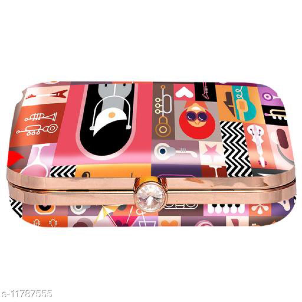 Trendy, Stylish & Vintage look Printed Clutch (CBAG077)