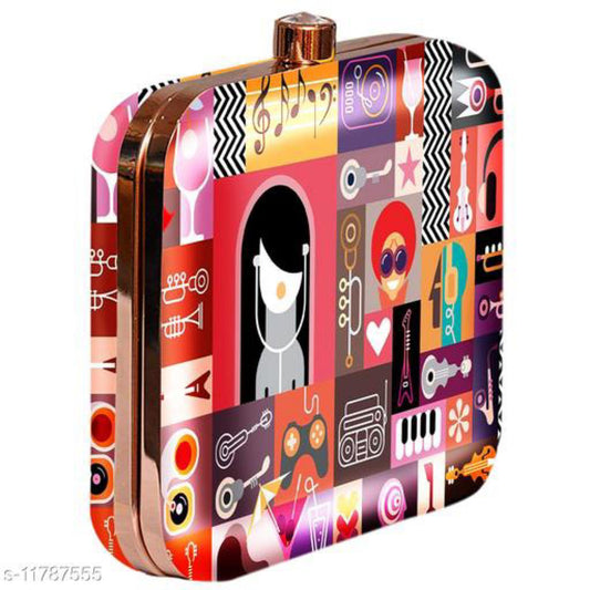 Trendy, Stylish & Vintage look Printed Clutch (CBAG077)